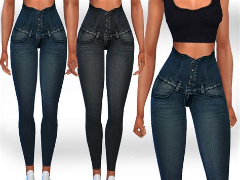 High Waist New Style Jeans By Saliwa From Tsr Sims 4 Downloads