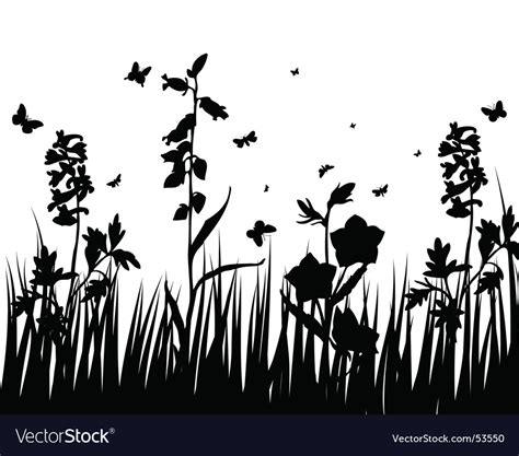Flower Silhouettes Royalty Free Vector Image Vectorstock