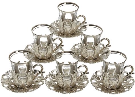 6 X Turkish Tea Glass Set Turkish Tea Glass Set For Six Etsy