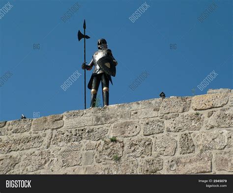 Knight Guard On Wall Image And Photo Free Trial Bigstock