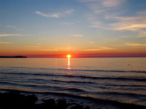 Free Images Horizon Body Of Water Sea Sunset Sunrise Afterglow