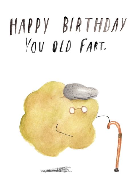 Happy Birthday Old Fart Cute Old Man Card Nz Images And Photos Finder