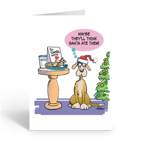 Dog Christmas Card Funny