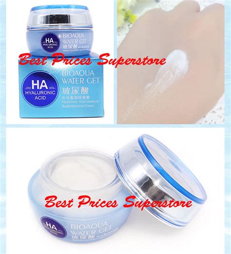 bioaqua water get hyaluronic acid moisture replenishment cream moisturizes skin cleansers and toners