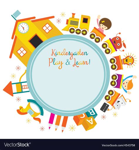 1944 children vectors & graphics to download children 1944. Kindergarten Train Kids Round Frame Royalty Free Vector