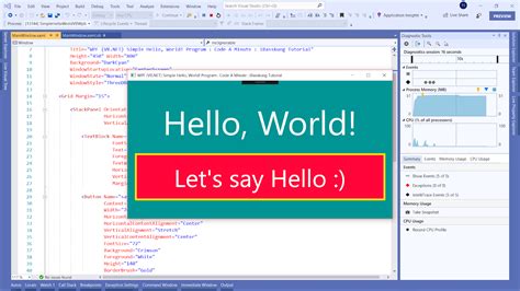 Visual Studio 2019 Wpf Vb Net Using The Grid Layout And Button C