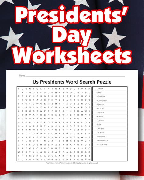 Presidents Day Worksheets Free Online Games At Primarygames