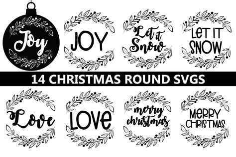 Christmas Ornaments Round Svgs