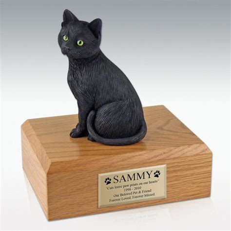 The largest and most affordable selection of cat cremation urns for ashes. Cat, Black - Figurine Pet Cremation Urn
