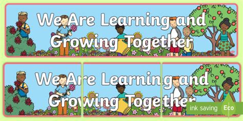 We Are Learning And Growing Display Banner