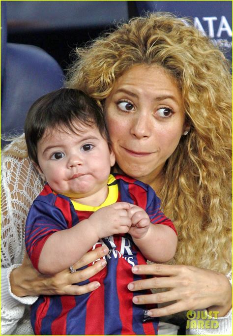 Shakira And Baby Milan Cheer On Gerard Pique Photo 2952839 Celebrity