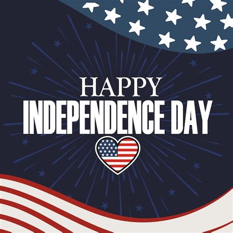 Premium Vector Happy Independence Day Of The Usa 4 Th July