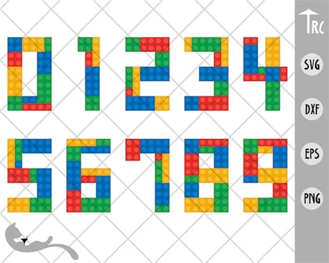 Block Numbers SVG Cricut Cut Files Silhouette Layered Etsy