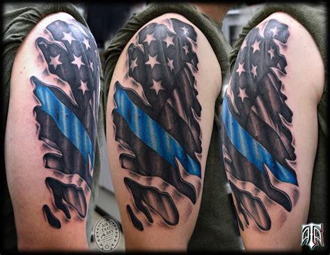 Share 73 Thin Blue Line Flag Tattoo Forearm Latest Ineteachers