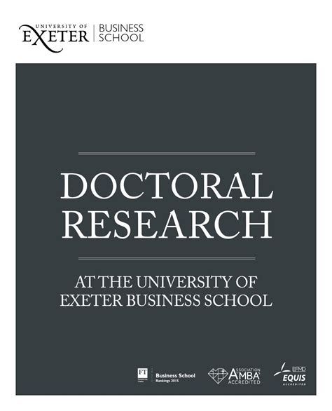 Business School Doctoral Research By University Of Exeter Issuu