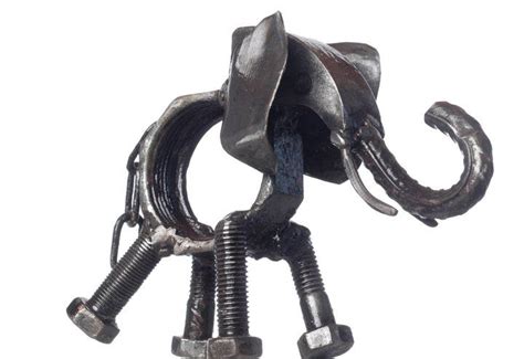 Welded Elephant Made With Scrap Metal Metal Art Welded Metal Art