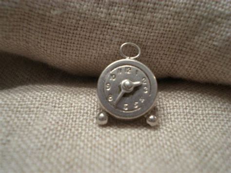 Sterling Silver Charm Movable Clock Marked Hands Move Heart Etsy