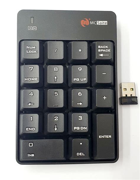 24g Wireless Numeric Keypad Sk 51ag Black 18 Keys Number Pad Mcsaite