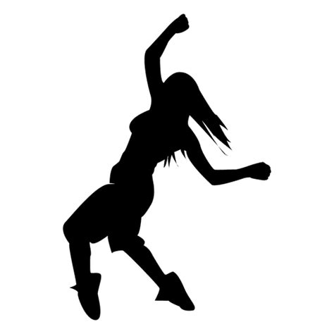 Diseño Png Y Svg De Silueta De Mujer Bailando Para Camisetas