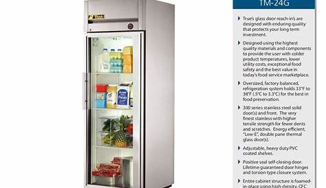 PDF manual for True Refrigerator TM-24G