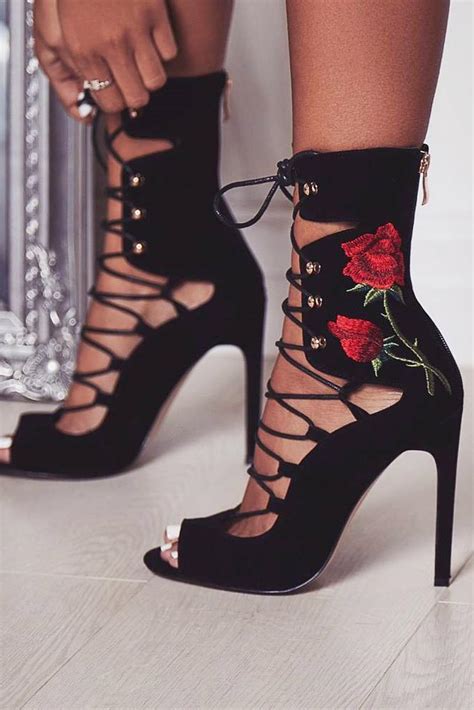 36 Hottest Black Strappy Heels Designs