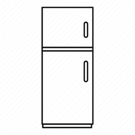 Appliance Equipment Fridge Kitchen Line Outline Refrigerator Icon