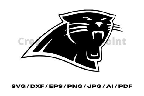Carolina Panthers Logo Silhouette Svg Png  Dxf Ai Etsy