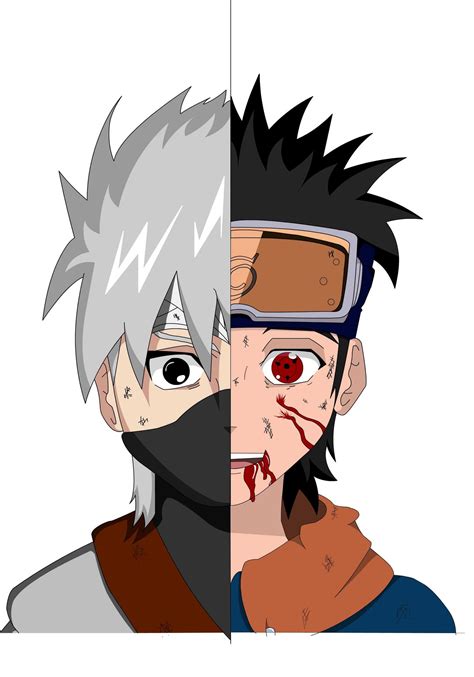 Cara Gambar Kakashi Dan Obito Naruto And Sasuke Imagesee