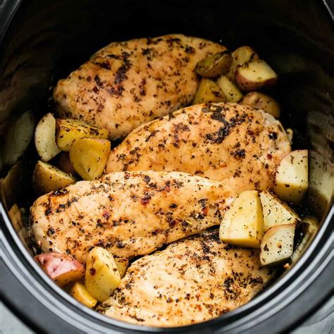 Take a shallow bowl or dish and put pepper, oregano, salt, and flour. Slow Cooker Italian Chicken & Potatoes | The Recipe Critic
