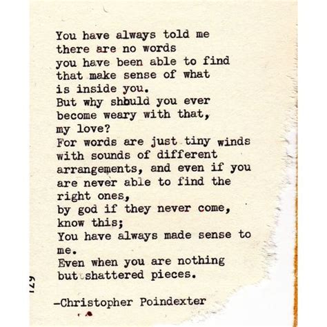 Christopher Poindexter Words Quotes Poems About Life