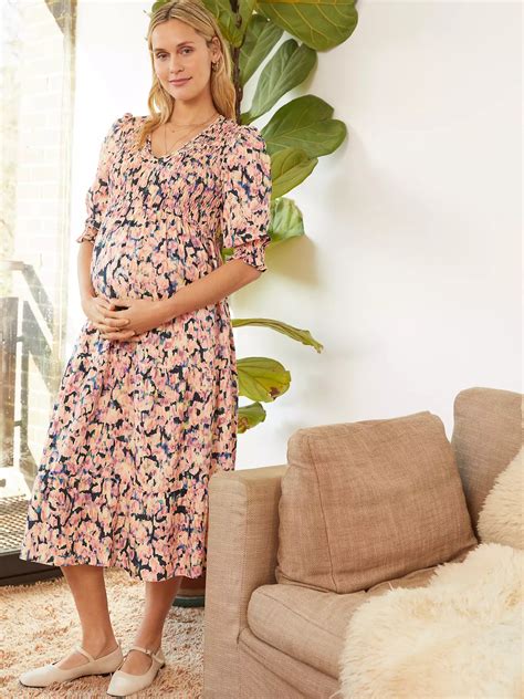 Isabella Oliver Meredith Maternity Dress Pink Blur At John Lewis And Partners