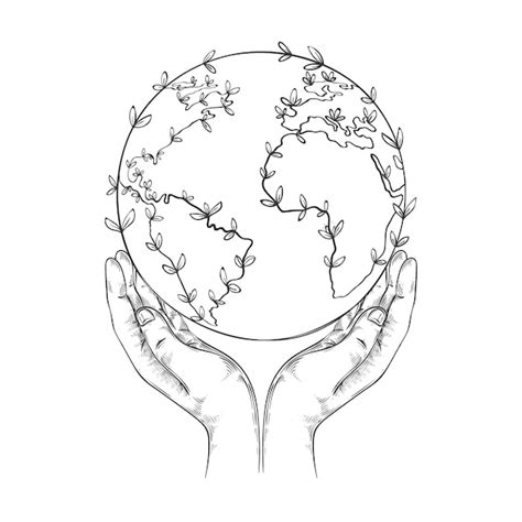Free Vector Hand Drawn Planet Earth Drawing Illustration