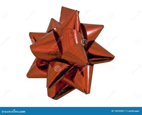 Isolated Red T Bow Present Wrapping Stock Image Image Of