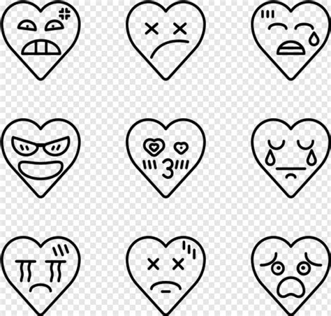 Heart Eyes Emoji Red Heart Emoji Broken Heart Emoji Heart Face Emoji Pink Heart Emoji Black