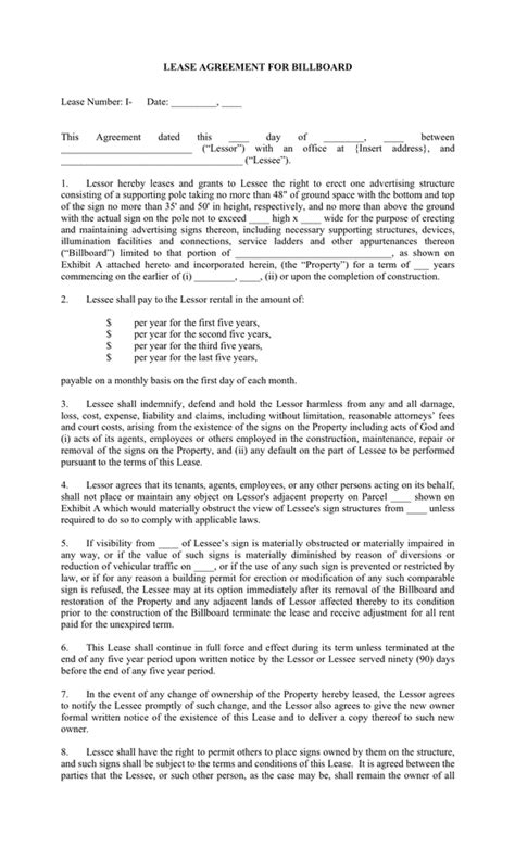 office lease agreement template   documents   word