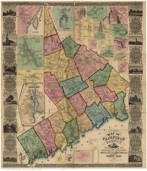 Map Of Fairfield County Ct 1856