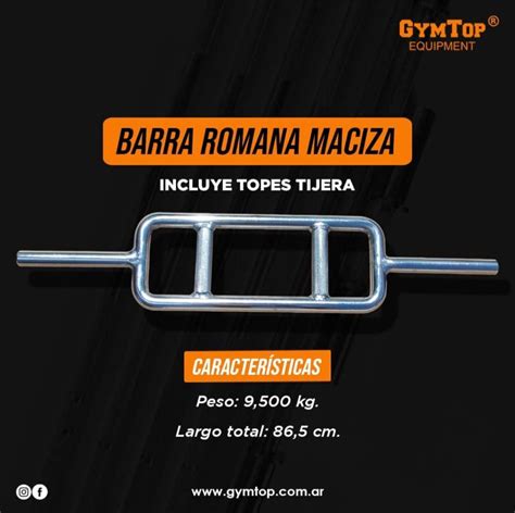 Barra Maciza Romana Eje 30mm Musculación Gymtop Equipment