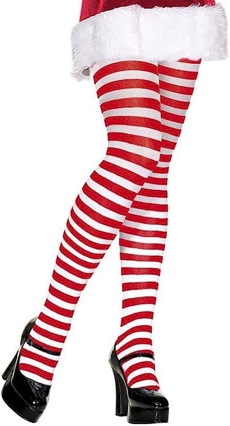 Red And White Striped Tights Red White Striped Tight Elf Tights Christmas Tights
