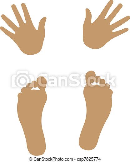 Eps Vector Of Hand And Foot Silhouette Csp7825774 Search Clip Art