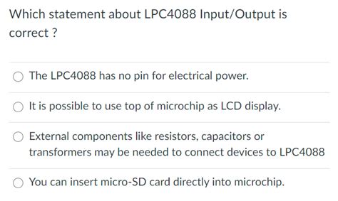 Which Statement About Lpc4088 Inputoutput Is
