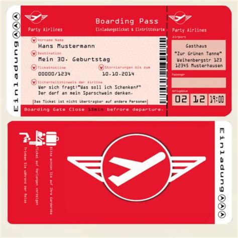 800 x 400 · jpeg einladungskarten flugticket geburtstag hochzeit download image mehr @ www.exklusivedrucksachen.de 1000 x 1000 · jpeg einladungskarten geburtstag flugticket einladungskarte download image mehr @ www.ebay.de 2000 x. 50-Einladungskarten-fuer-Geburtstag-Flugticket-Ticket ...