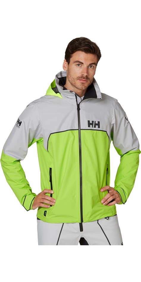 2020 helly hansen mens hp foil light sailing jacket 34151 azid lime segeln wetsuit outlet