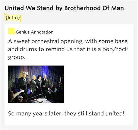 Intro United We Stand By Brotherhood Of Man