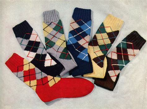 1950s Vintage Argyle Socks PDF KNITTING PATTERN | Etsy