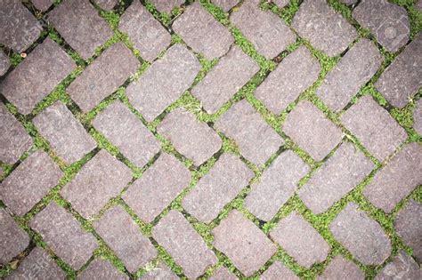 Grass Stone Floor Texture Pavement Design Stock Photo 65555059