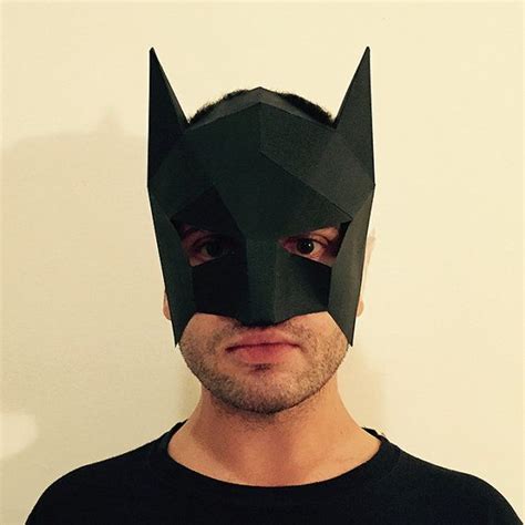 Make Your Own Batman Mask From Paper Pdf Pattern Mask Etsy In 2021