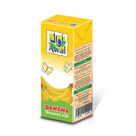 Banana Flavoured Milk Awal Dairy Company Wll