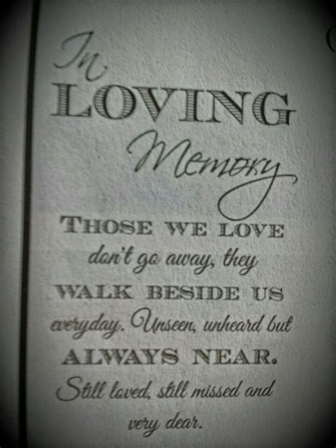 In Loving Memory In Loving Memory Loving Words