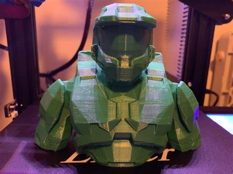 3d Printed Master Chief Bust Rhalo