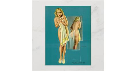 Retro Vintage Sexy Pin Up Girl Postcard Zazzle
